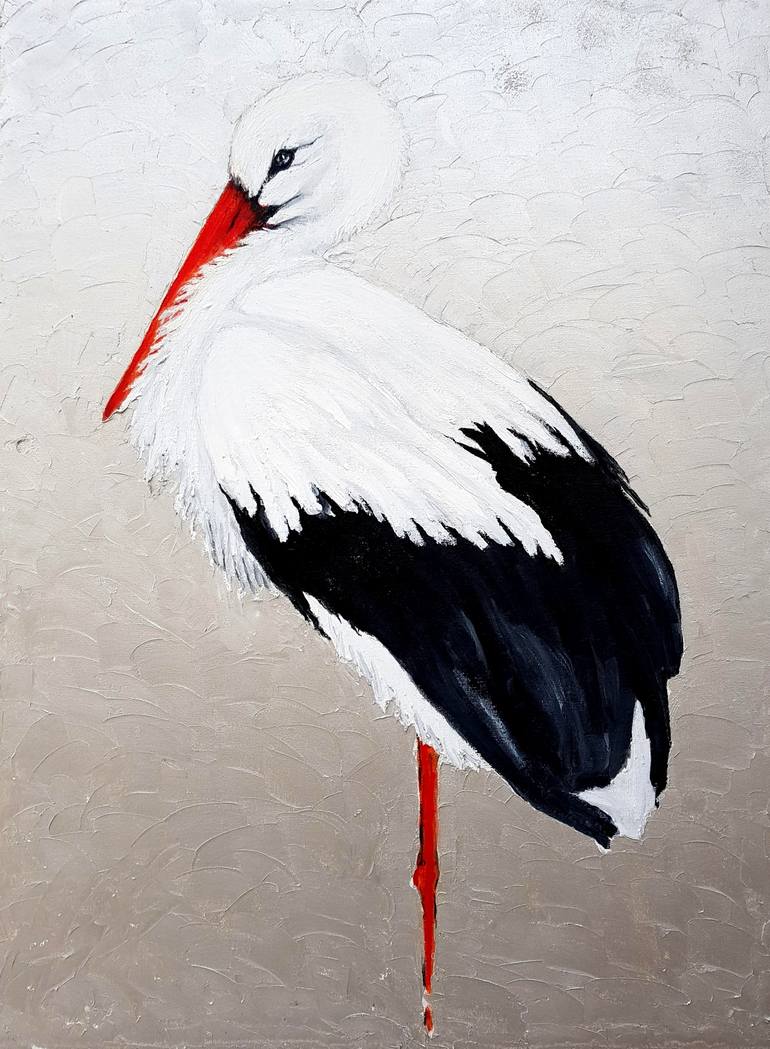 Stork Painting By Marija Trajkovska Saatchi Art