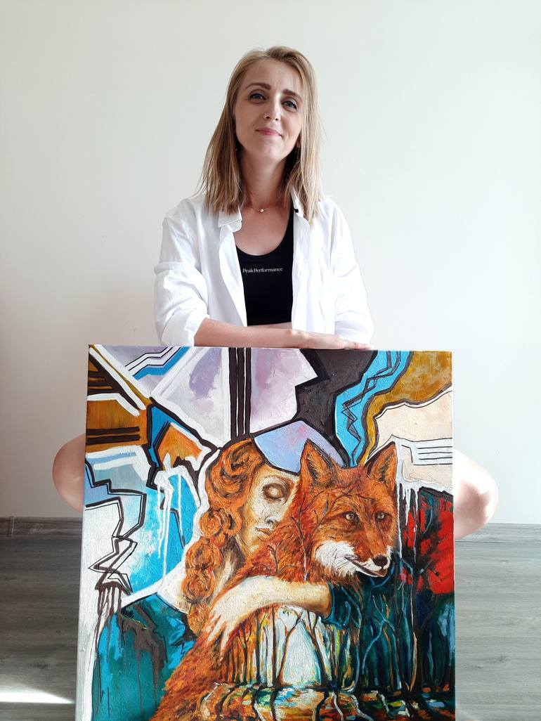 Original Abstract Animal Painting by Svitlana Machula