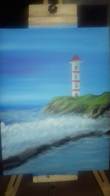 Lighthouse Landscape Painting thumb