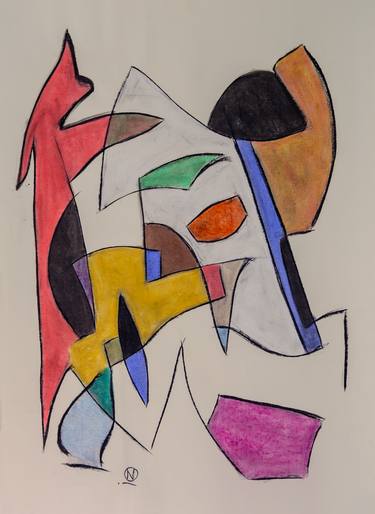 Original Abstract Expressionism Abstract Drawings by Nicolas Polychronis