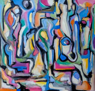 Original Abstract Expressionism Abstract Paintings by Nicolas Polychronis