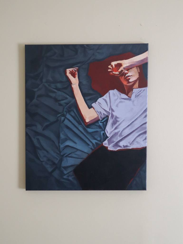 Original Abstract Expressionism People Painting by Elena Nabokova