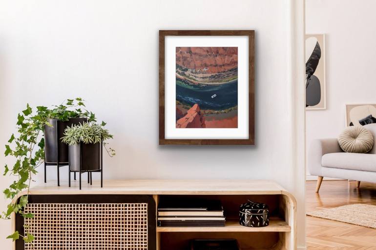 Original Illustration Landscape Painting by Elena Nabokova