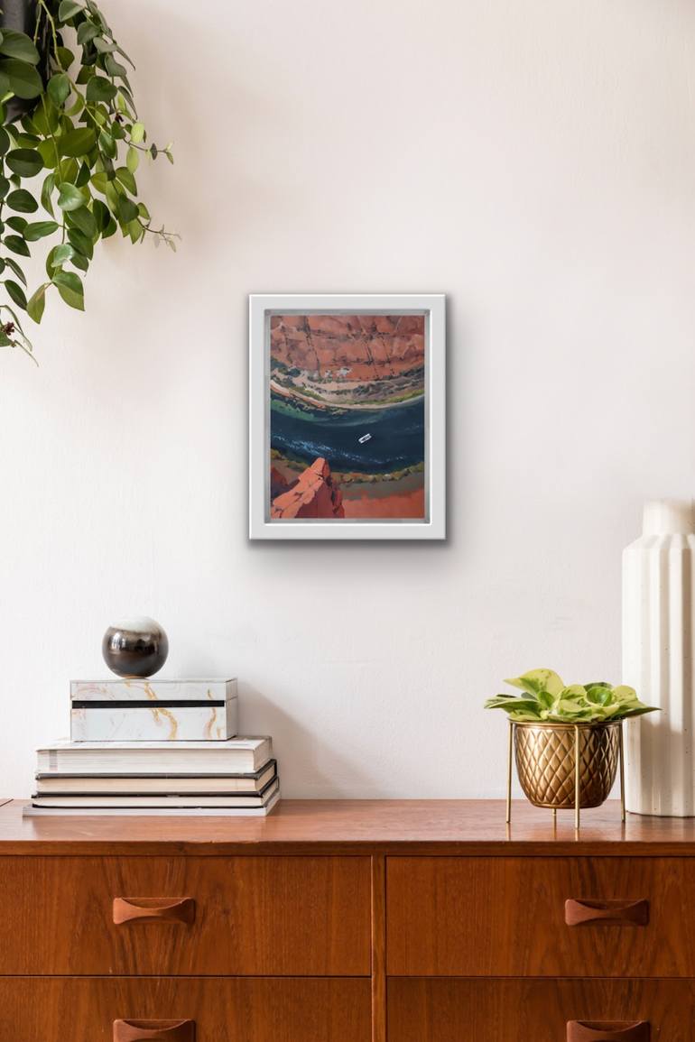 Original Illustration Landscape Painting by Elena Nabokova