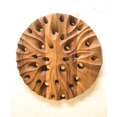 Saatchi Art Artist Dennis Bykov; Sculpture, “Wall sculpture of pear wood "Big Bang"” #art