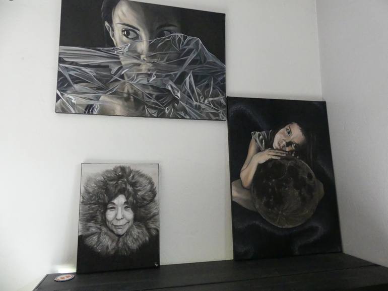Original Figurative People Painting by Cecile Pardigon