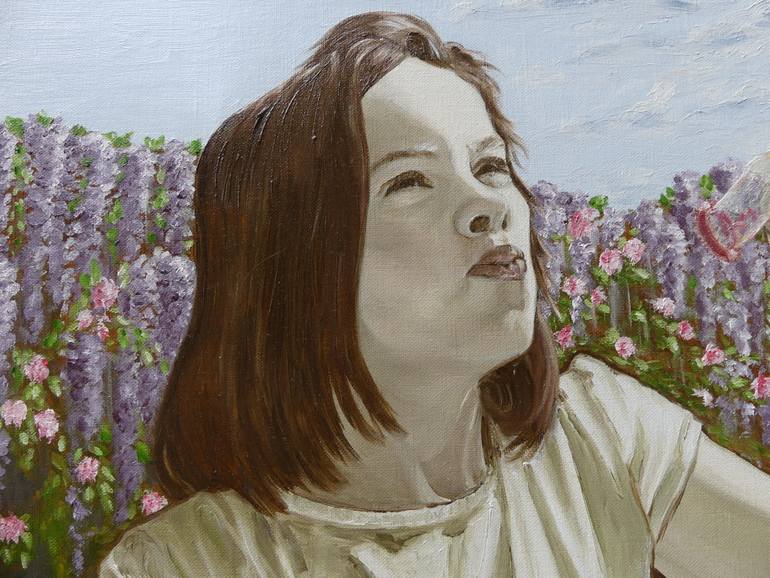 Original Figurative Children Painting by Cecile Pardigon