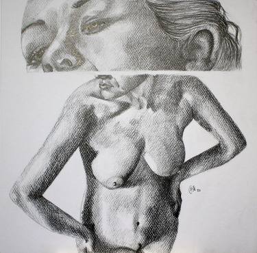 Original Fine Art Body Drawings by Celeste von Solms