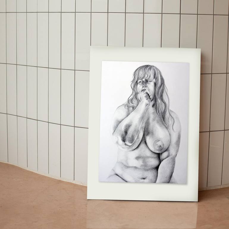 Original Figurative Nude Drawing by Celeste von Solms
