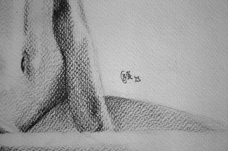 Original Realism Nude Drawing by Celeste Von Solms