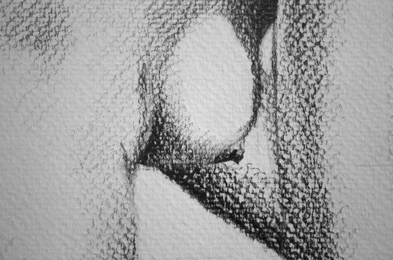 Original Realism Nude Drawing by Celeste Von Solms