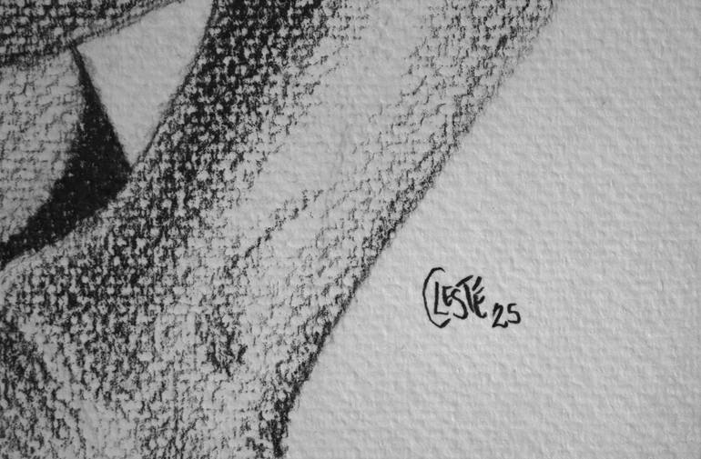 Original Realism Nude Drawing by Celeste Von Solms
