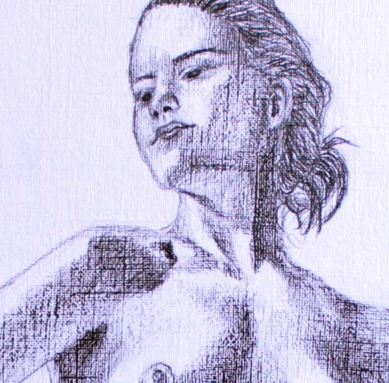 Original Portraiture Nude Drawing by Celeste von Solms