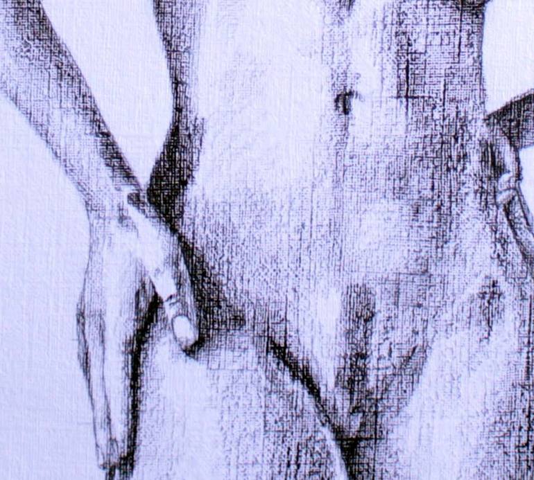 Original Portraiture Nude Drawing by Celeste von Solms