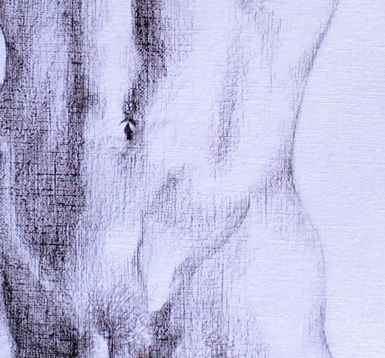 Original Portraiture Nude Drawing by Celeste von Solms