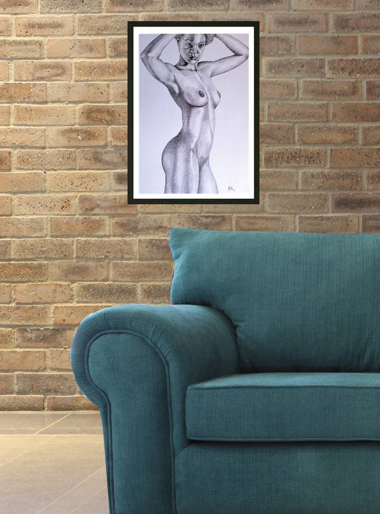 Original Realism Nude Drawing by Celeste von Solms