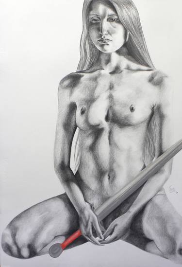 Original Realism Nude Drawings by Celeste von Solms