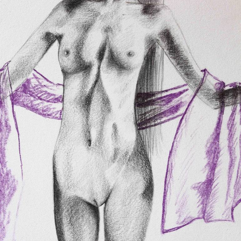 Original Nude Drawing by Celeste von Solms