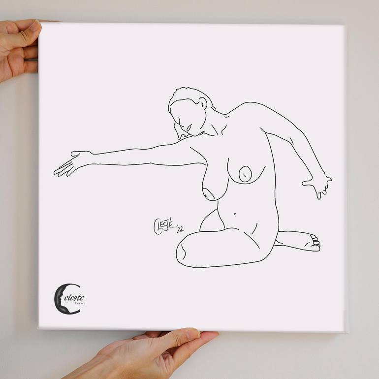Original Illustration Nude Digital by Celeste von Solms