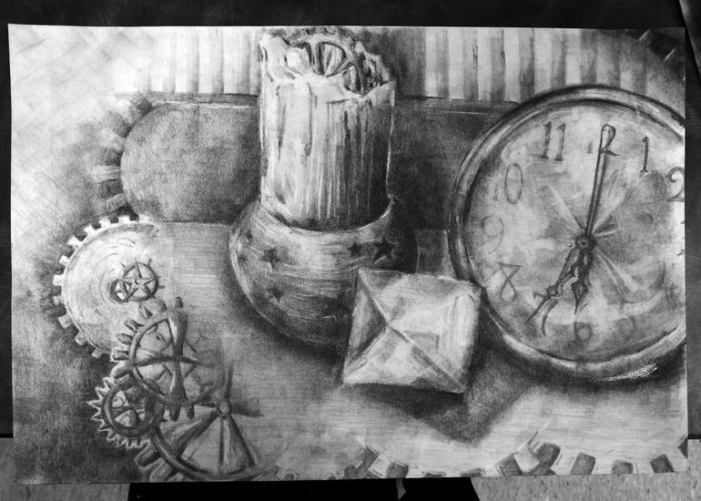 Gears of Time Drawing by Rebecca Colon Saatchi Art
