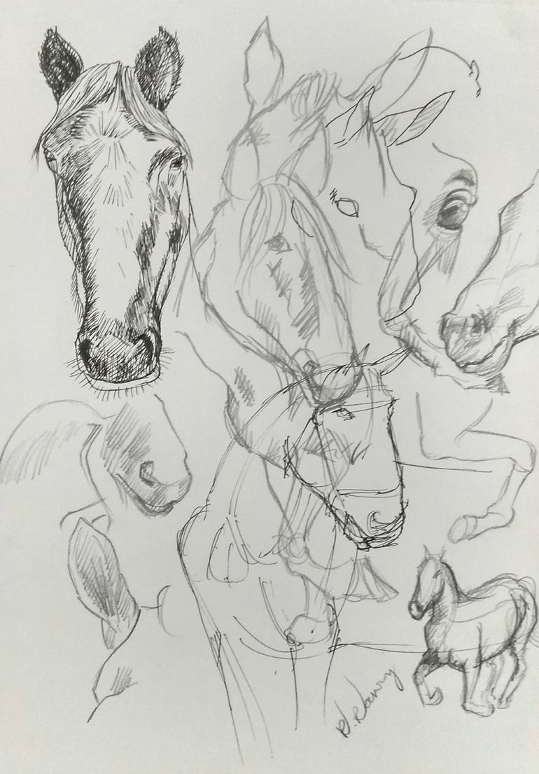 horse drawing by ram raj saatchi art horse drawing