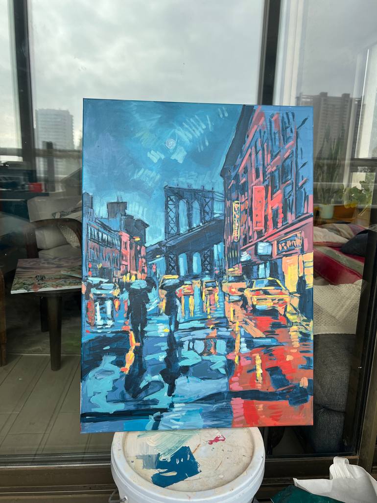 Original Expressionism Cities Painting by Isabel Araneda