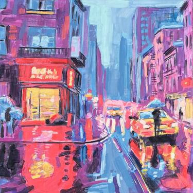 Original Contemporary Cities Painting by Isabel Araneda
