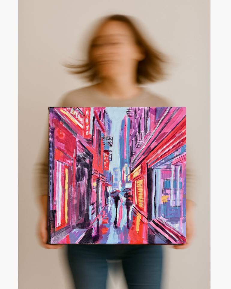 Original Contemporary Architecture Painting by Isabel Margarita Araneda Urrutia