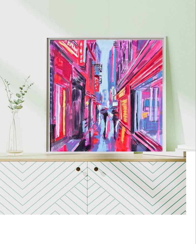 Original Contemporary Architecture Painting by Isabel Margarita Araneda Urrutia