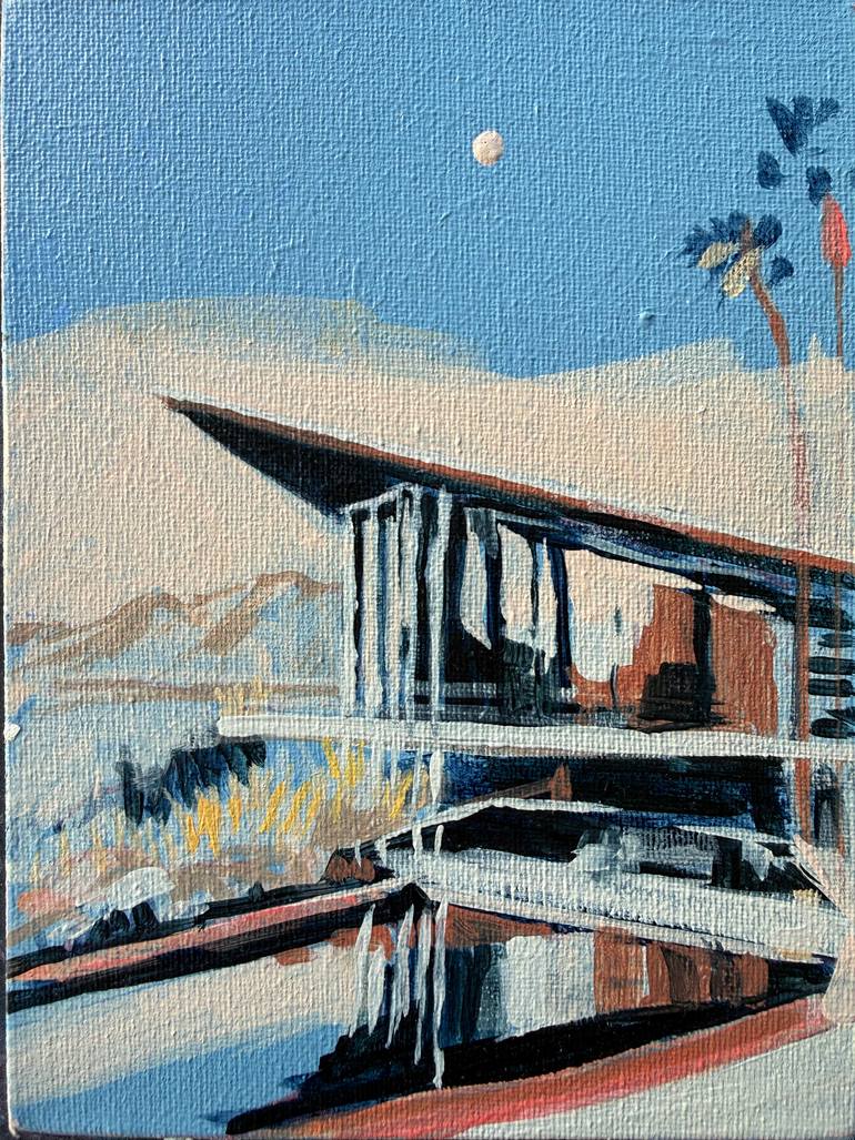 Original Architecture Painting by Isabel Araneda | Contemporary Art on Canvas | Desert Escape VII