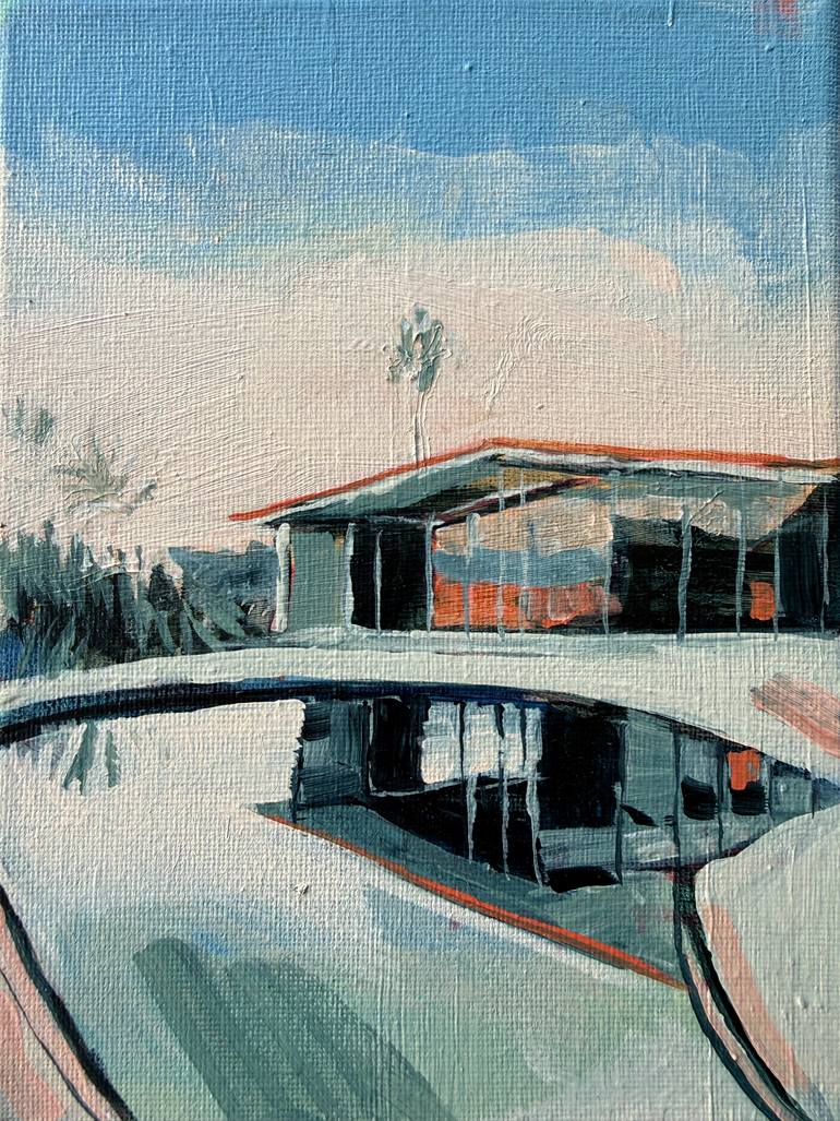 Original Architecture Painting by Isabel Araneda | Contemporary Art on Canvas | Desert Escape VIII
