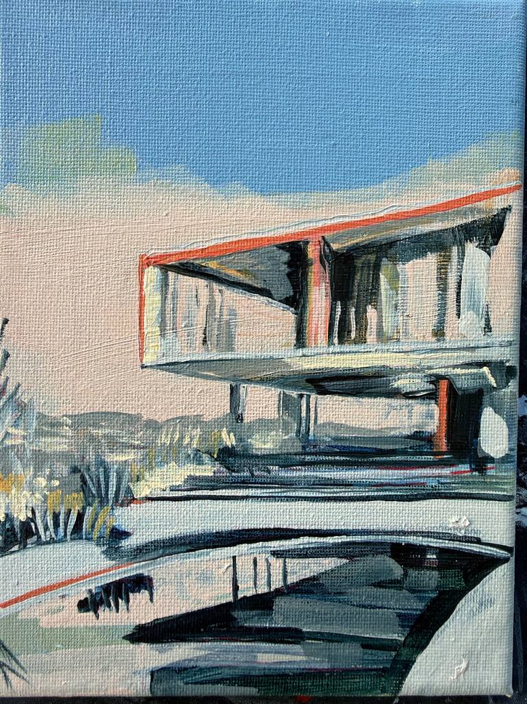 Original Architecture Painting by Isabel Araneda | Contemporary Art on Canvas | Desert Escape IX