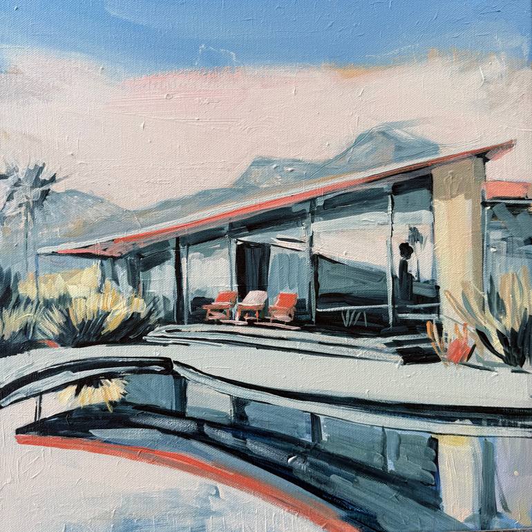 Original Architecture Painting by Isabel Araneda | Contemporary Art on Canvas | Desert Escape XVI