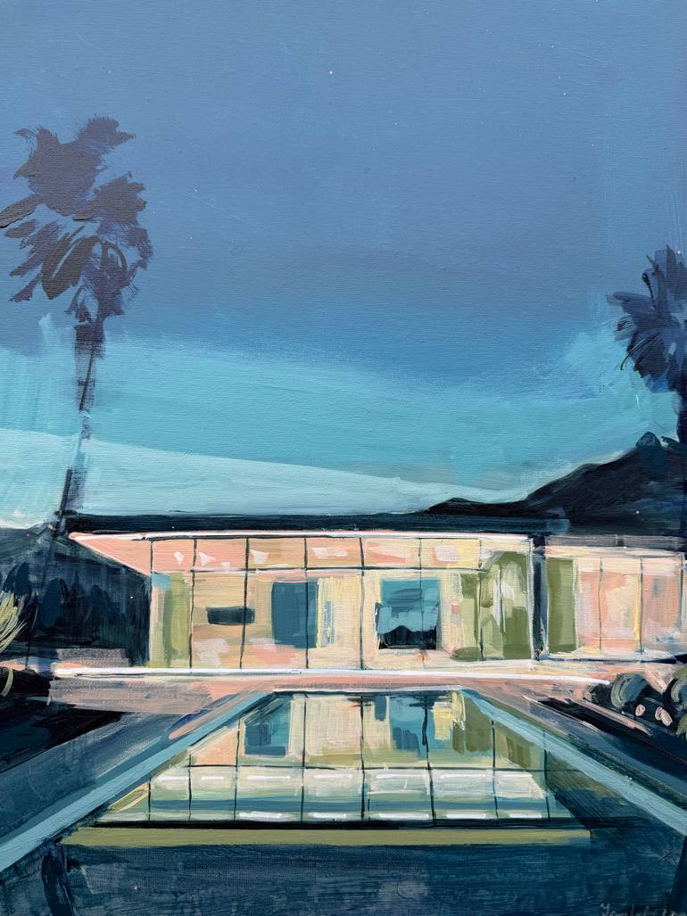 Original Architecture Painting by Isabel Araneda | Contemporary Art on Canvas | Desert Reverie II