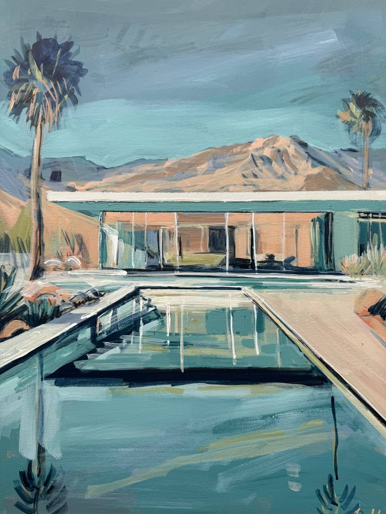 Original Architecture Painting by Isabel Araneda | Contemporary Art on Canvas | Desert Reverie III