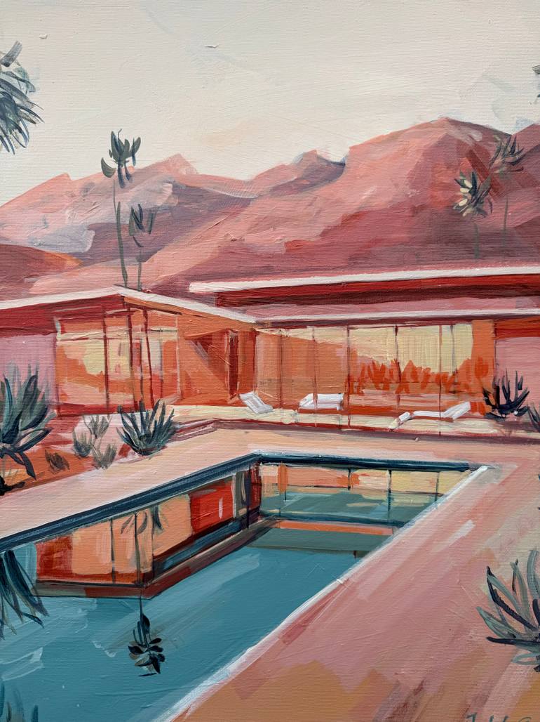 Original Architecture Painting by Isabel Araneda | Contemporary Art on Canvas | Desert Reverie V