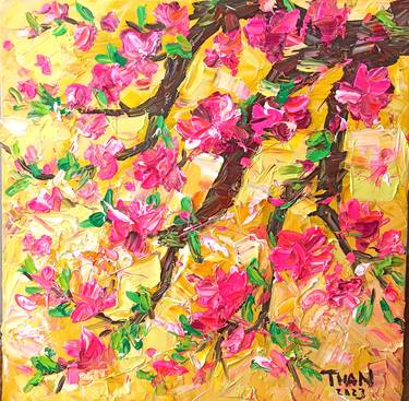 Print of Abstract Expressionism Floral Paintings by Anh Tuan Le