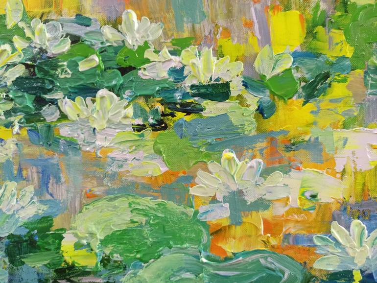 Original Abstract Floral Painting by Anh Tuan Le