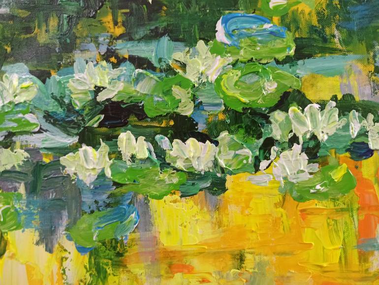 Original Abstract Floral Painting by Anh Tuan Le