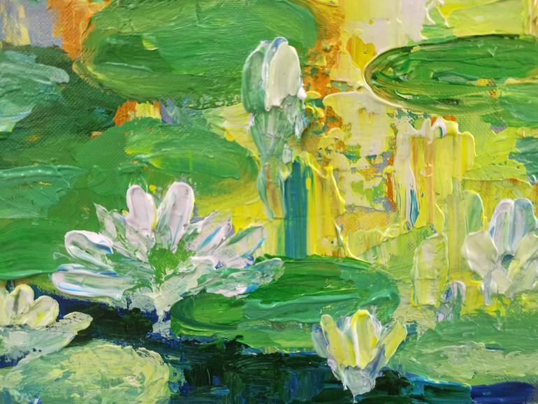 Original Abstract Floral Painting by Anh Tuan Le
