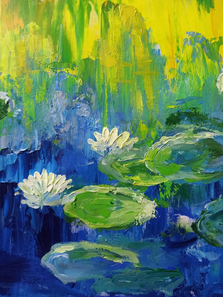 Original Abstract Floral Painting by Anh Tuan Le