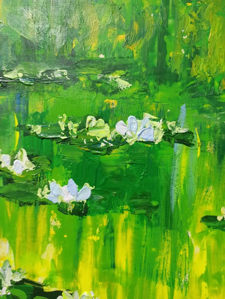 Original Abstract Floral Painting by Anh Tuan Le