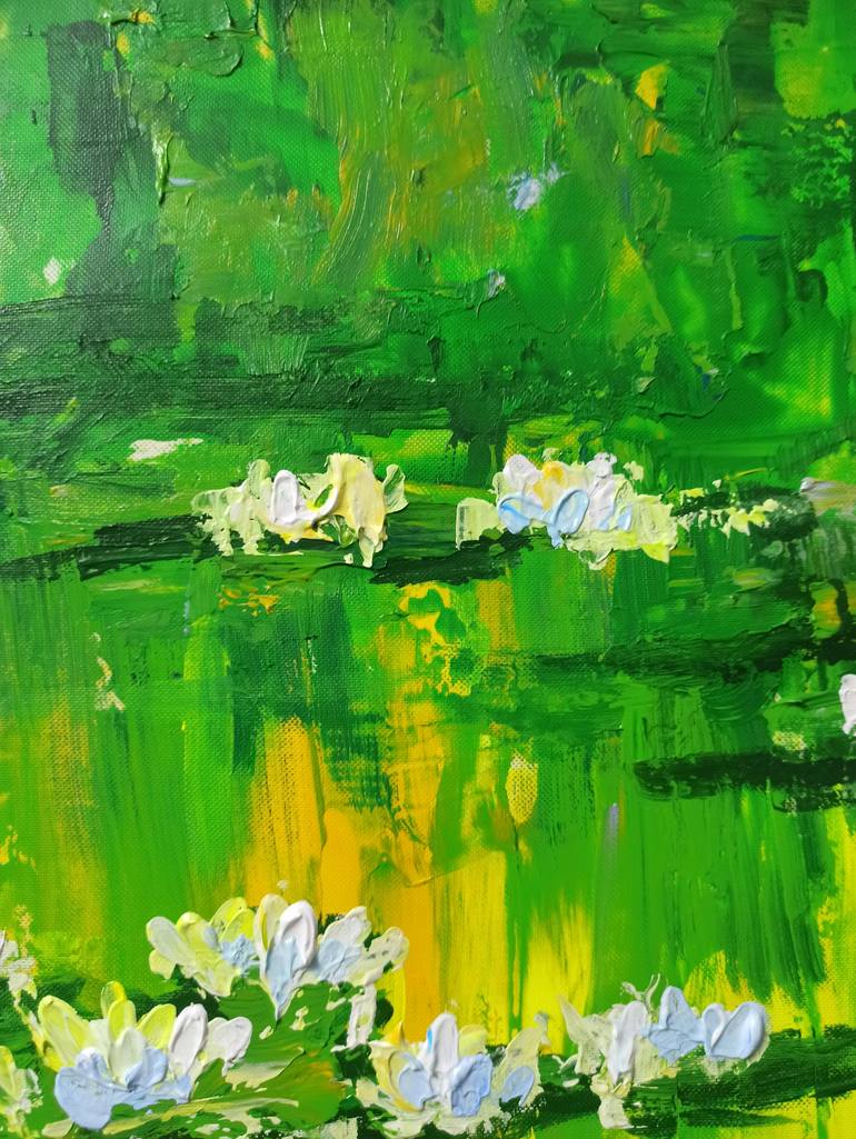 Original Abstract Floral Painting by Anh Tuan Le