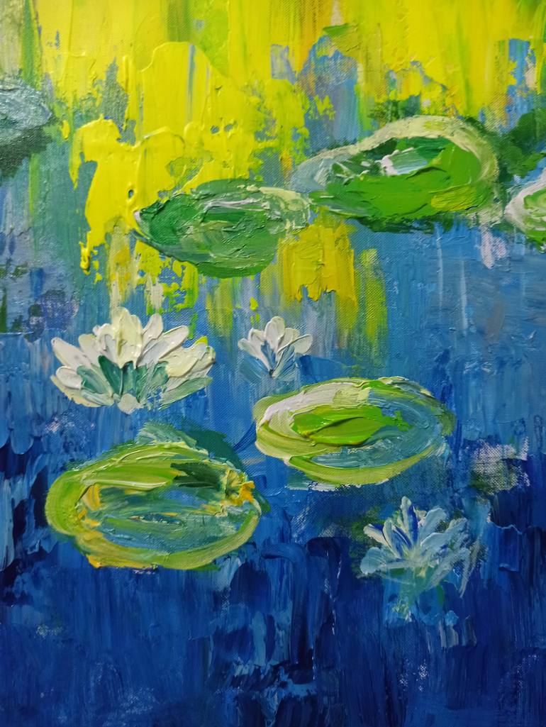 Original Abstract Floral Painting by Anh Tuan Le