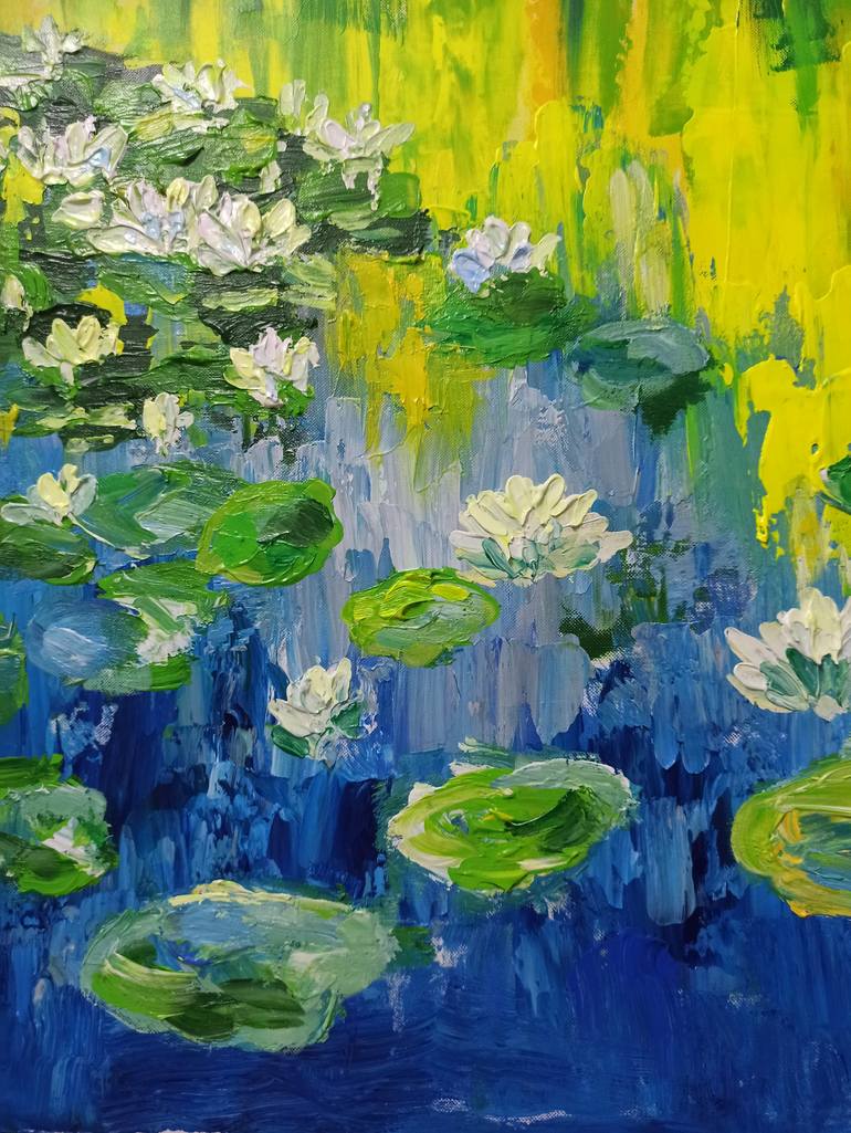 Original Abstract Floral Painting by Anh Tuan Le