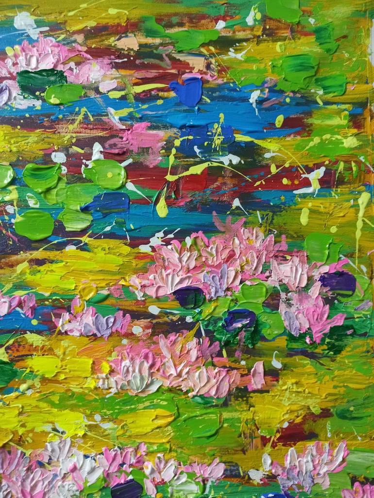 Original Abstract Expressionism Floral Painting by Anh Tuan Le