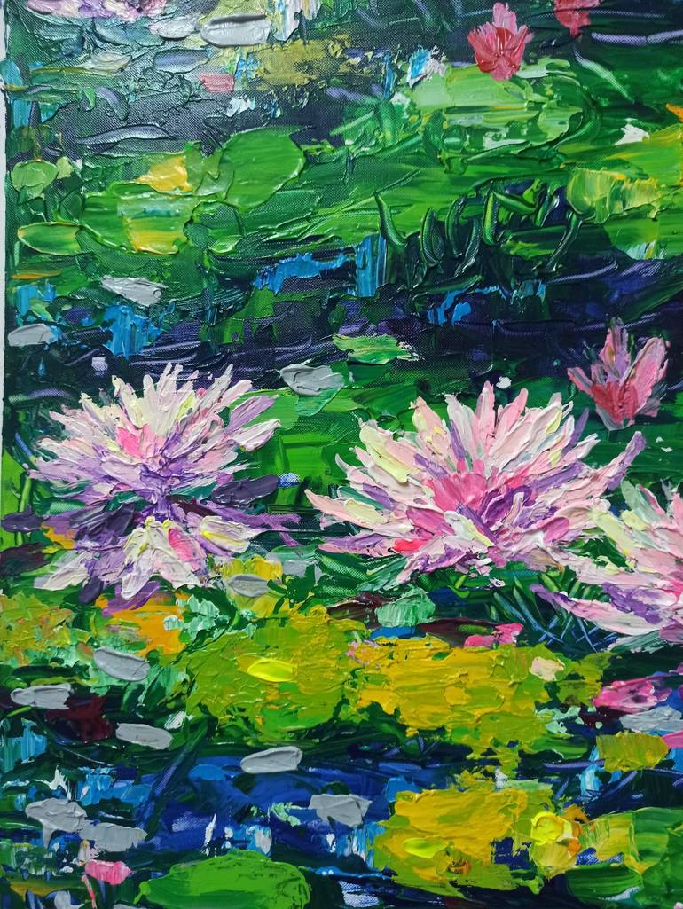 Original Abstract Expressionism Floral Painting by Anh Tuan Le