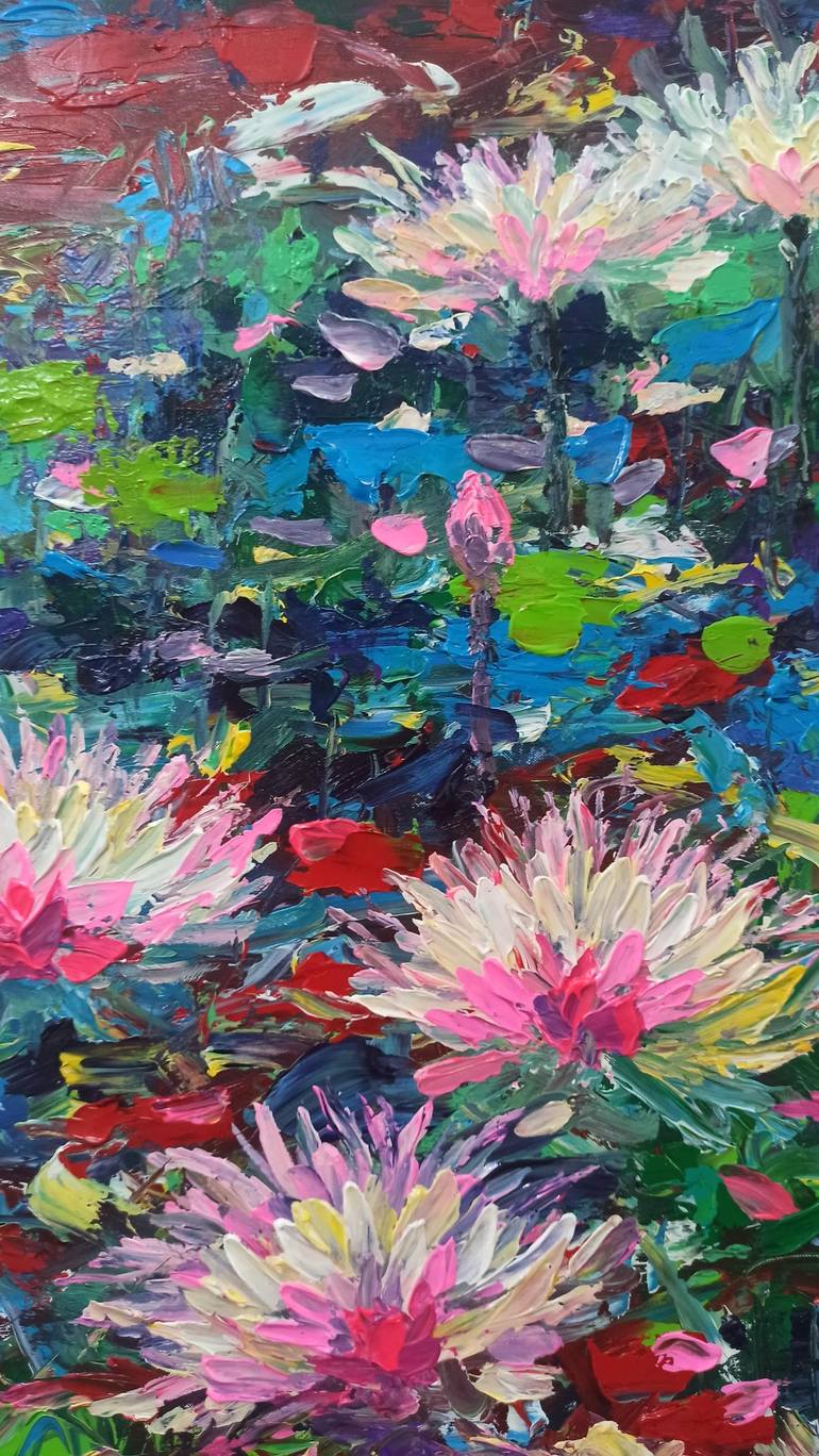 Original Abstract Expressionism Floral Painting by Anh Tuan Le