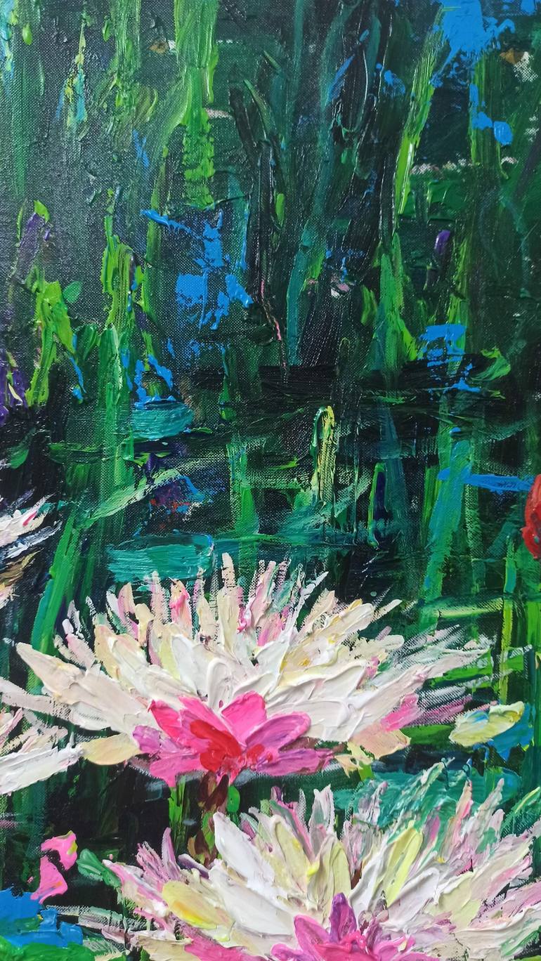 Original Abstract Expressionism Floral Painting by Anh Tuan Le