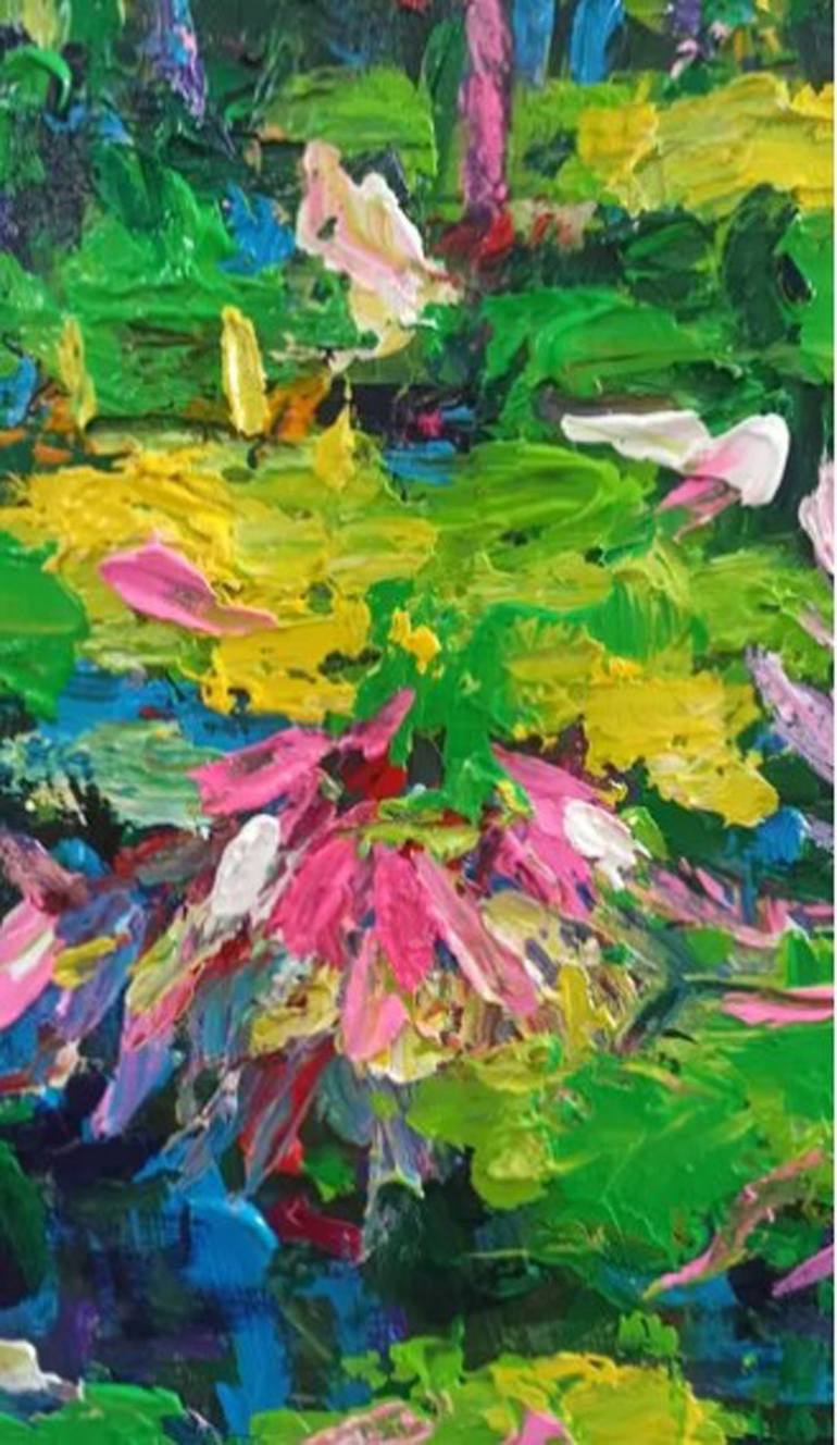 Original Abstract Expressionism Floral Painting by Anh Tuan Le